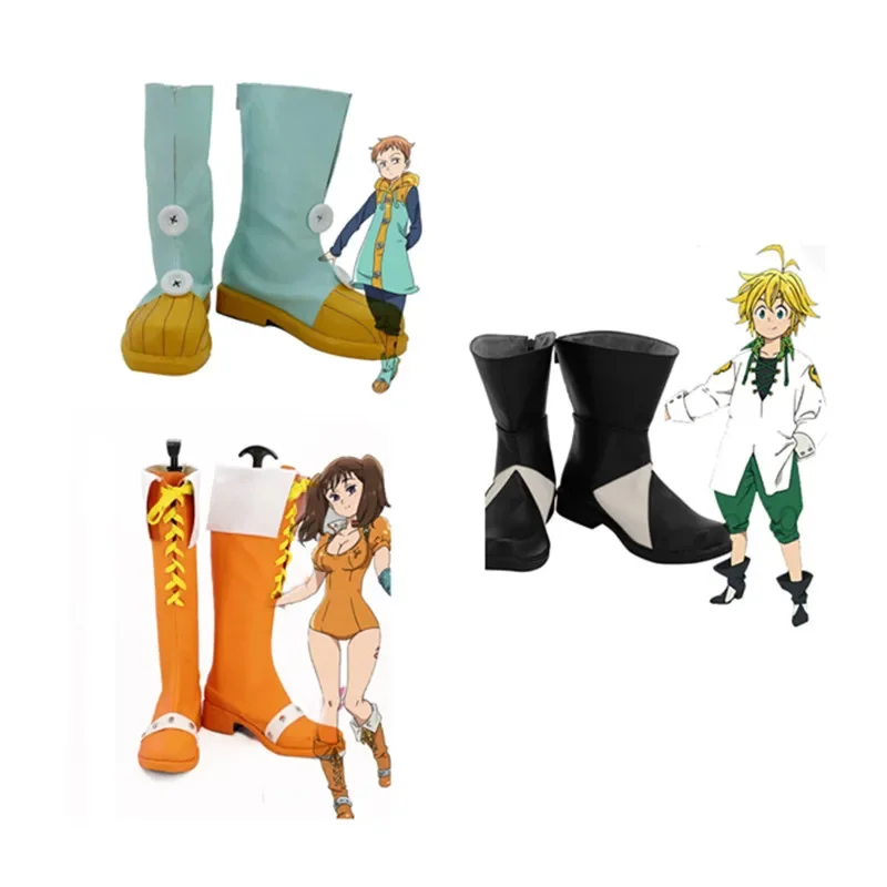 The Seven Deadly Sins King Meliodas Cosplay Boots Shoes Anime Envy Diane Role Play Costume Props Shoes Men Women Custom Made HS8