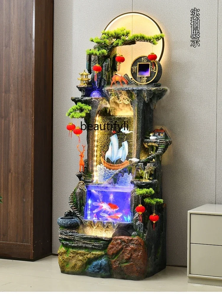 

K18 A26 Flowing water ornaments fountain circulating water rockery fish pond landscape living room decoration office floor