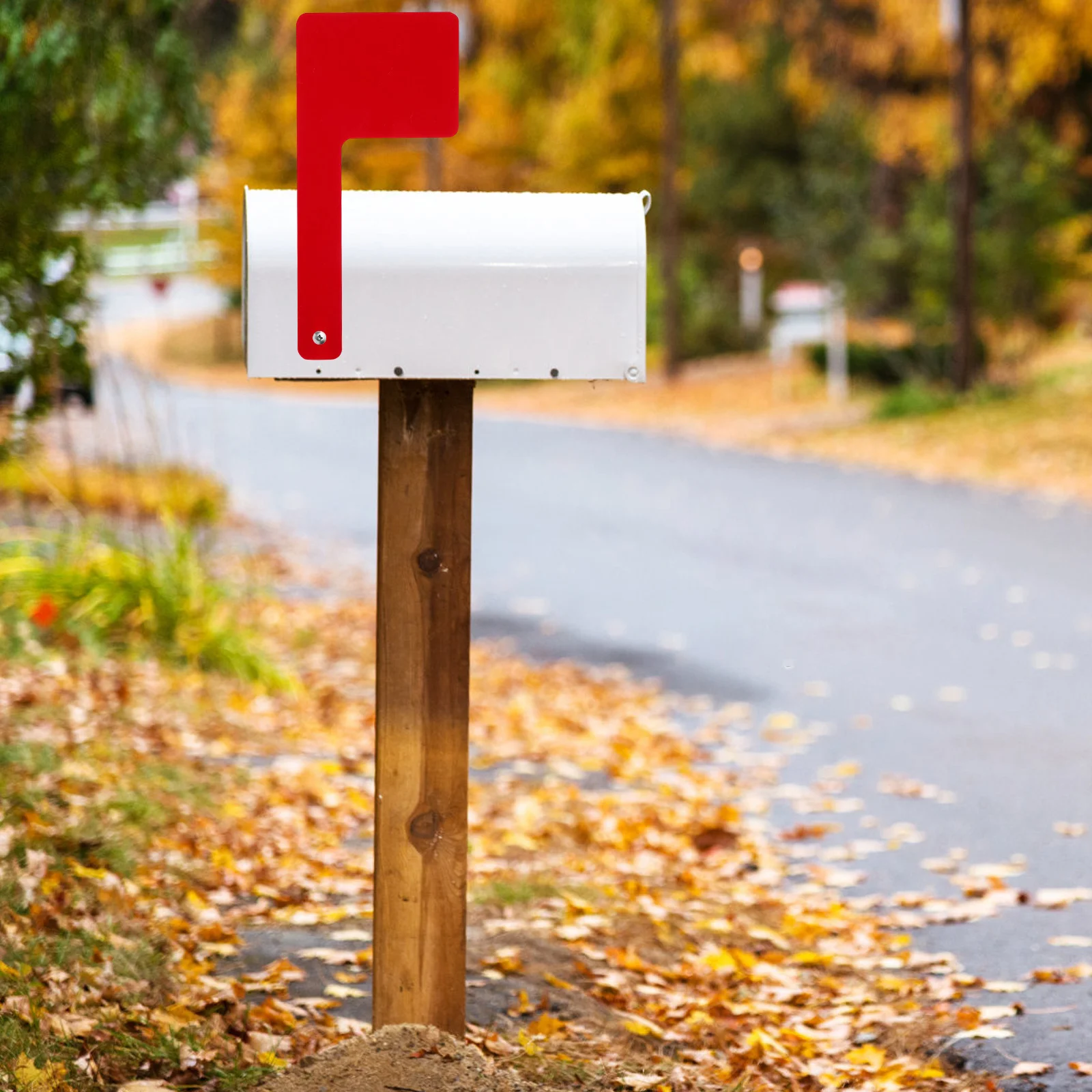 

2Pcs Red Mailbox Flag Acrylic Weatherproof Replacement Easy Install Outdoor Universal Mailbox Accessory Mail Box