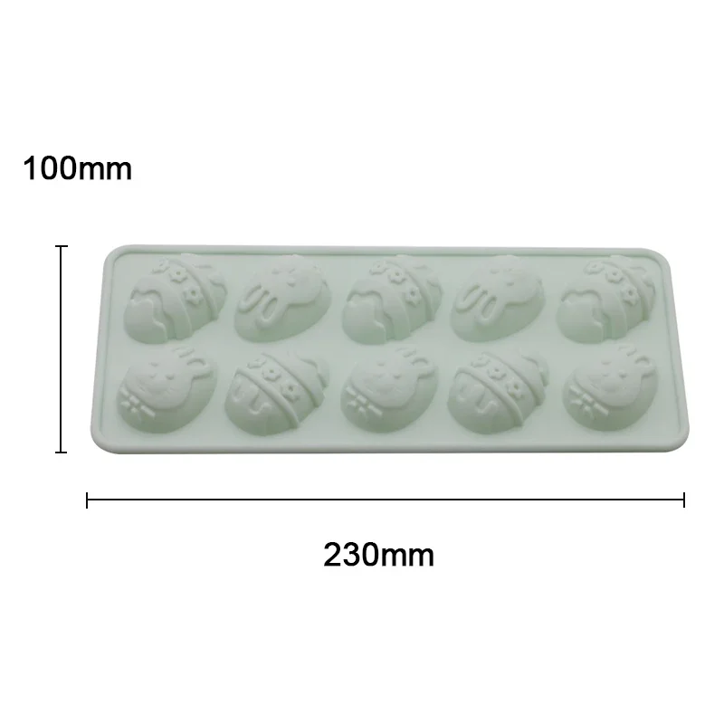 10 Cell Hollow Painted Eggshell Cake Mold DIY Chocolate Mould Baking Tools Ice Cream Tray Cube Cake Silicone Mould for Madeleine