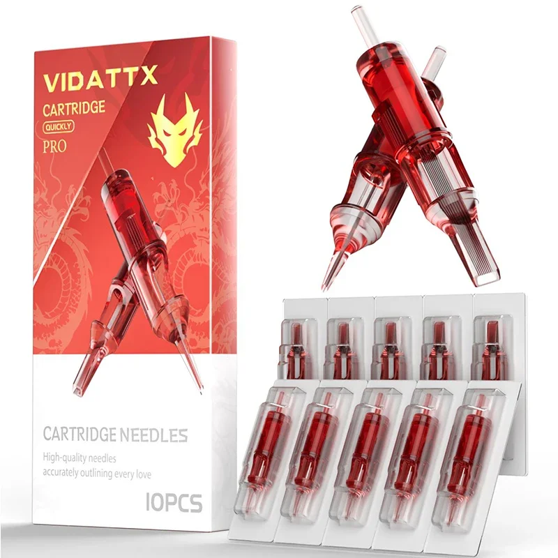 10pcs Tattoo Cartridge Needles Disposable Needles Rl Rs Rm Series For Tattoo Machine For Eyebrow Lips Eyeliner Permanent Makeup