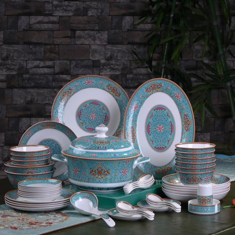 Jingdezhen dishes set, household bone china tableware