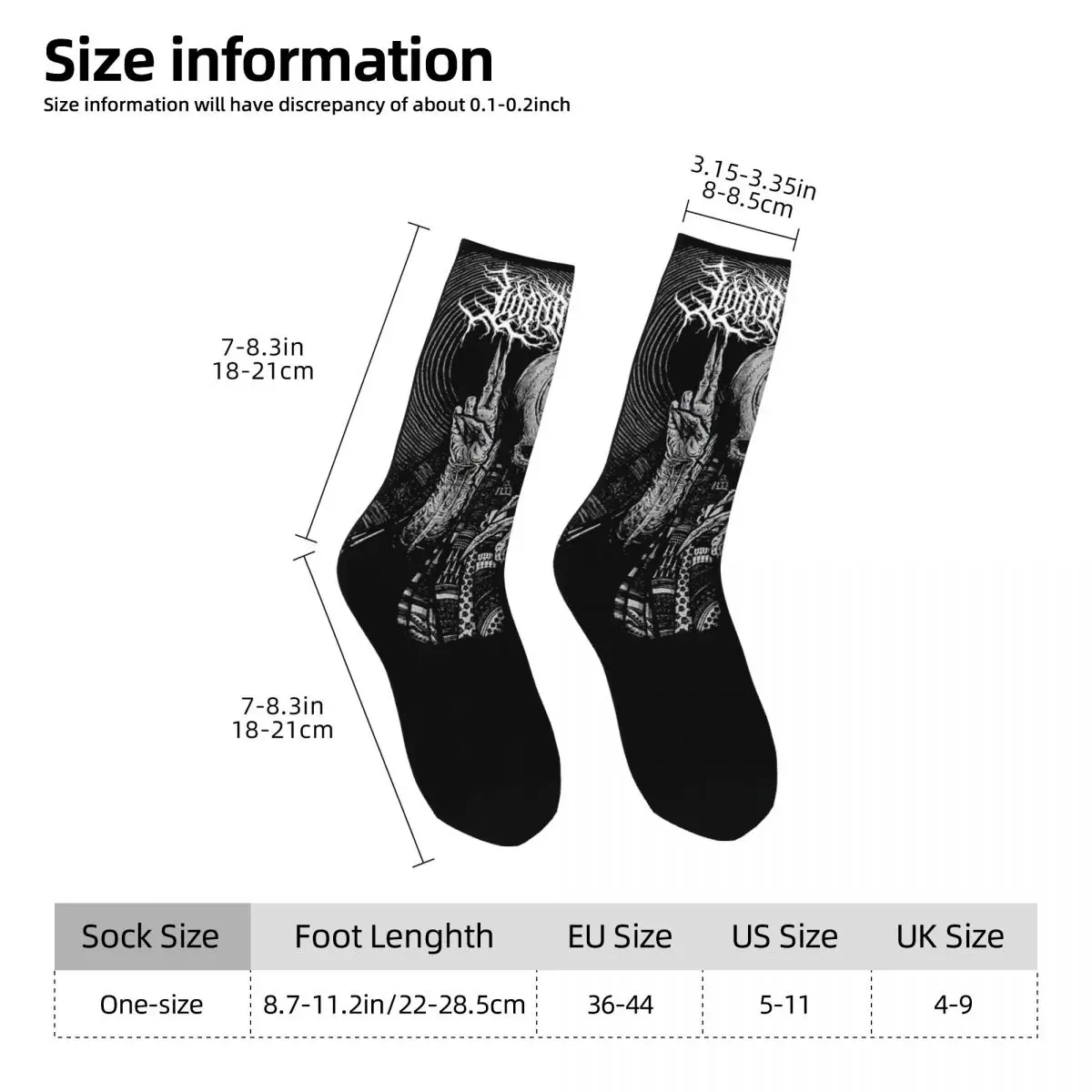 Herbst Winter Mode Unisex Lorna Shore Deathcore Schädel Socken atmungsaktive Skateboard Socken