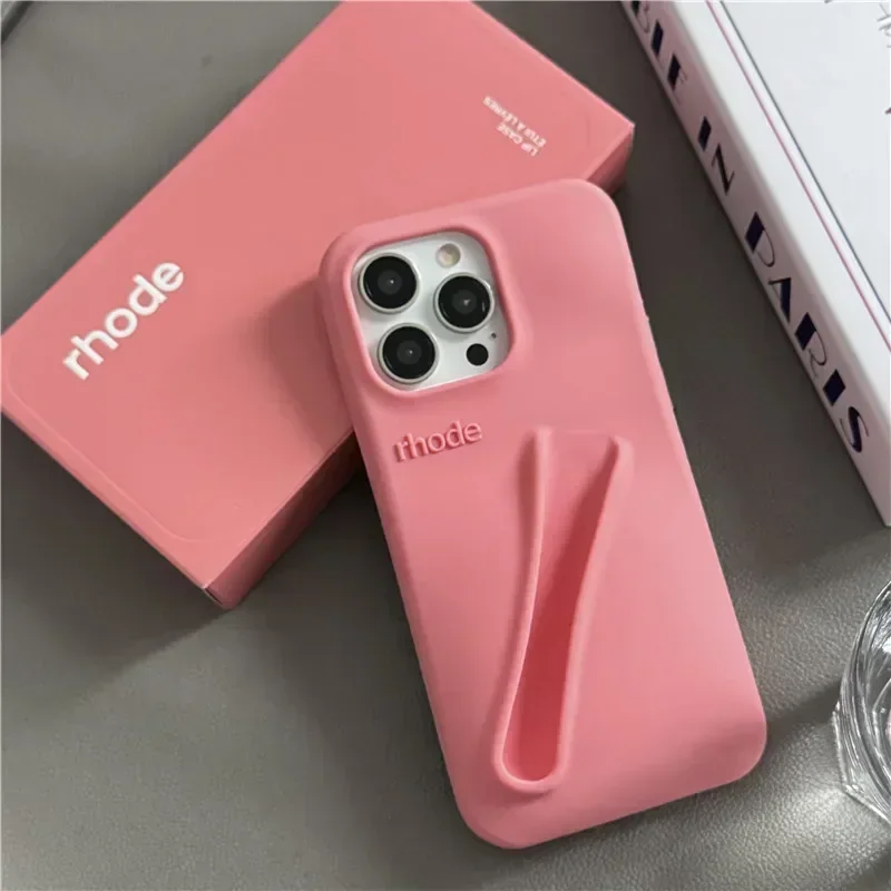 New Color Rhode Lipstick Lip Holder Phone Case for IPhone 16 15 14 13 12 11 Pro Max Autumn Limited Edition with Box Stand Cover