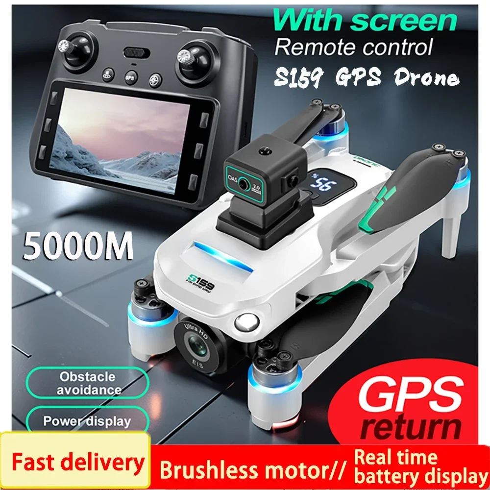 

2024 New S Drone Screen Send Memory Card 5G Image Transfer GPS 8K HD Camera Obstacle Avoidance Brushless Aerial FPV Dron 5KM