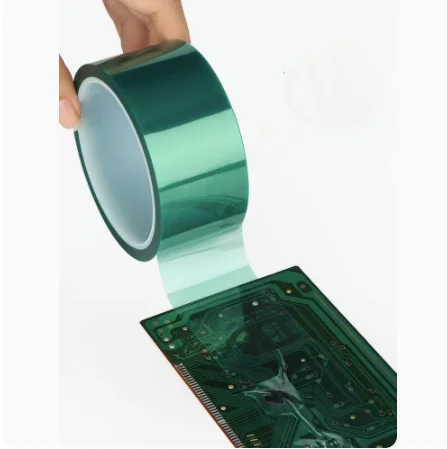 3~50mm Green PET Heat-Resistant High Temperature Masking Shielding Adhesive Tape for PCB Solder Plating Insulation Protection 