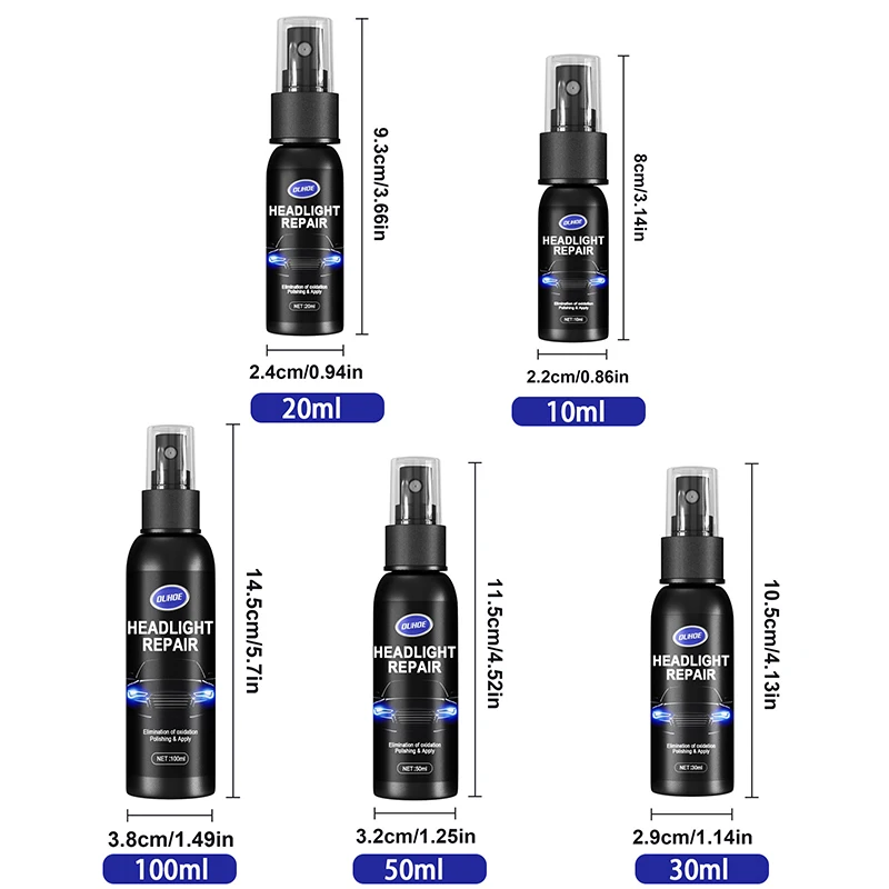 Liquido lucidante per la riparazione dei fari dell'auto con panno in spugna per la pulizia riparazione dei fari dell'auto lucidatura antigraffio strumenti per la riparazione della luce dell'auto