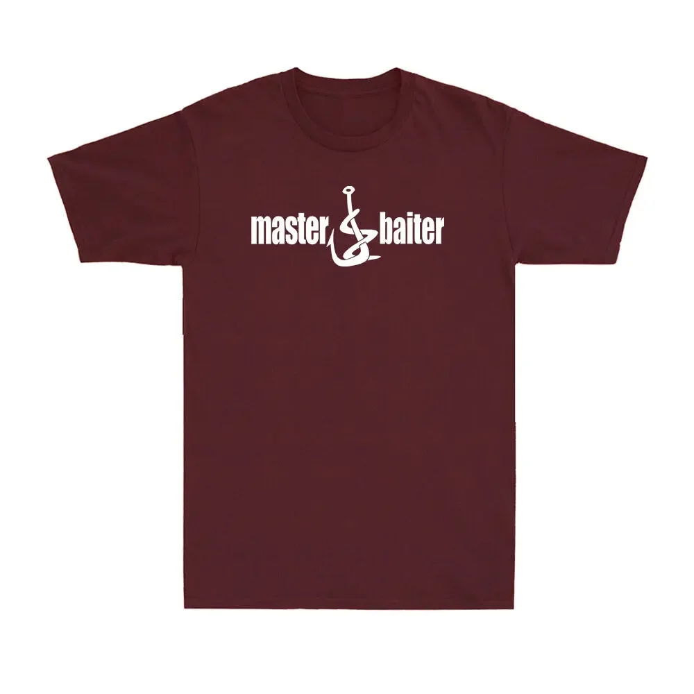 Master Baiter Fishing Carp Angling Rod Reel Fisherman Men's Cotton T-Shirt