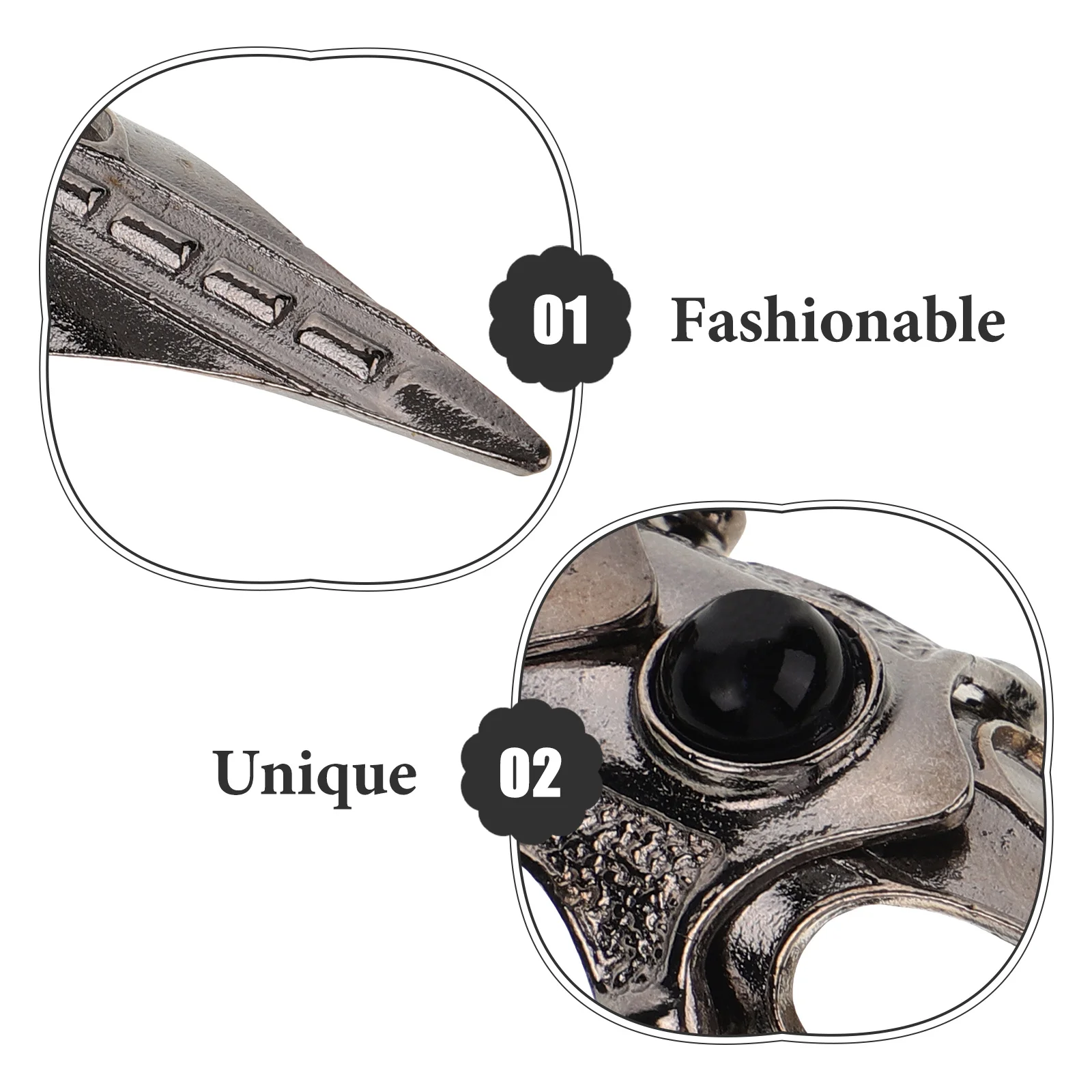 

5pcs Set of 5 Punk Finger Rings Halloween Decor Vintage Cool for Adults Jewelry Women