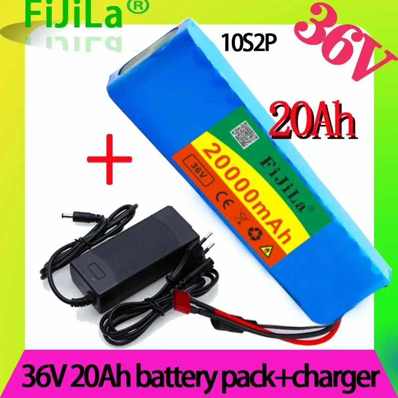 New 36V 20Ah 10S2P 18650 Rechargeable battery pack 20000mAh,modified Bicycles,electric vehicle 42V Protection PCB +42V Charger