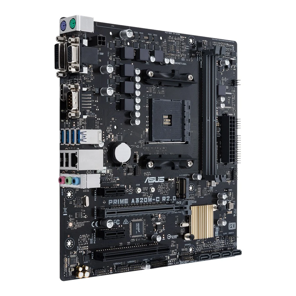 ASUS PRIME A320M-C R2.0 Motherboard Support Ryzen 5 2600X 3600 5600G 5600X3D CPU DDR4 3200MHz AMD A320 M.2 NVME AM4 Mainboard