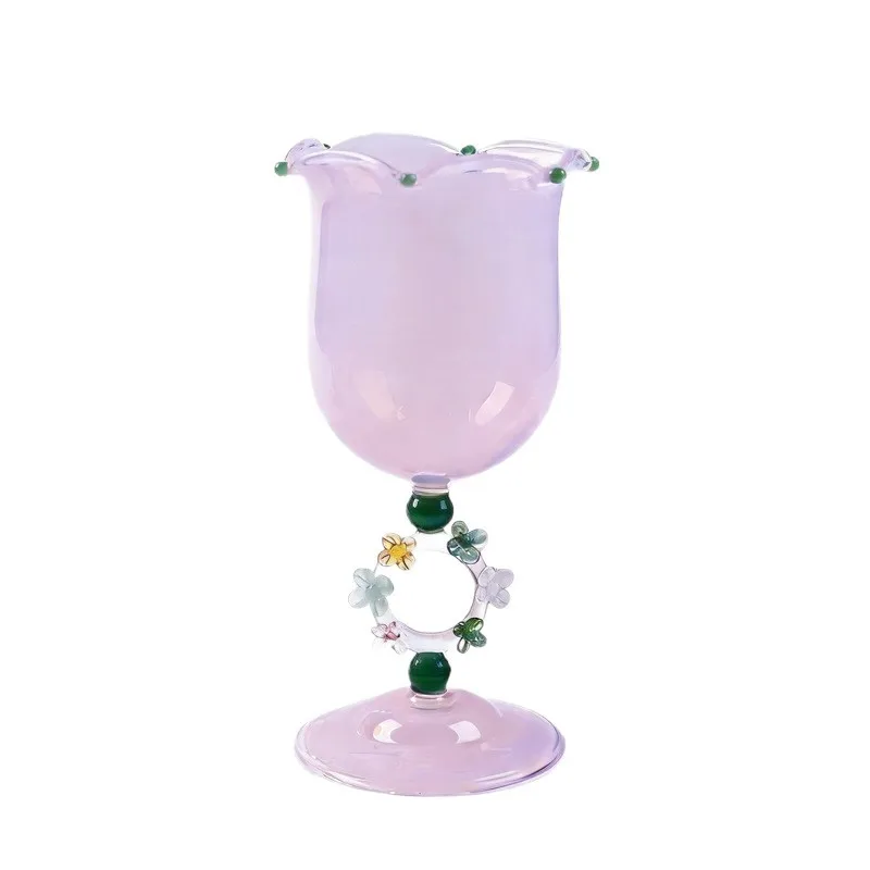 

CX creative wreath crystal glass red wine glass with ring goblet