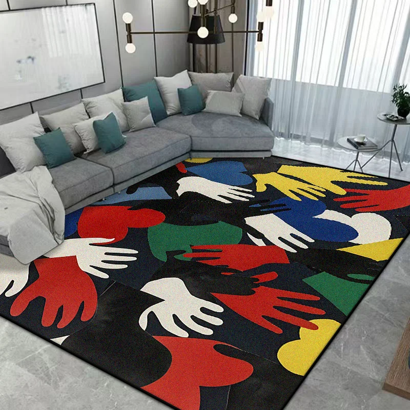 Nordic Abstract CARPET FOR LIVE ROOM Luxury Home Decoration Bedroom Customizable Rugs Washable Antiskid Lounge Floor Mats Office