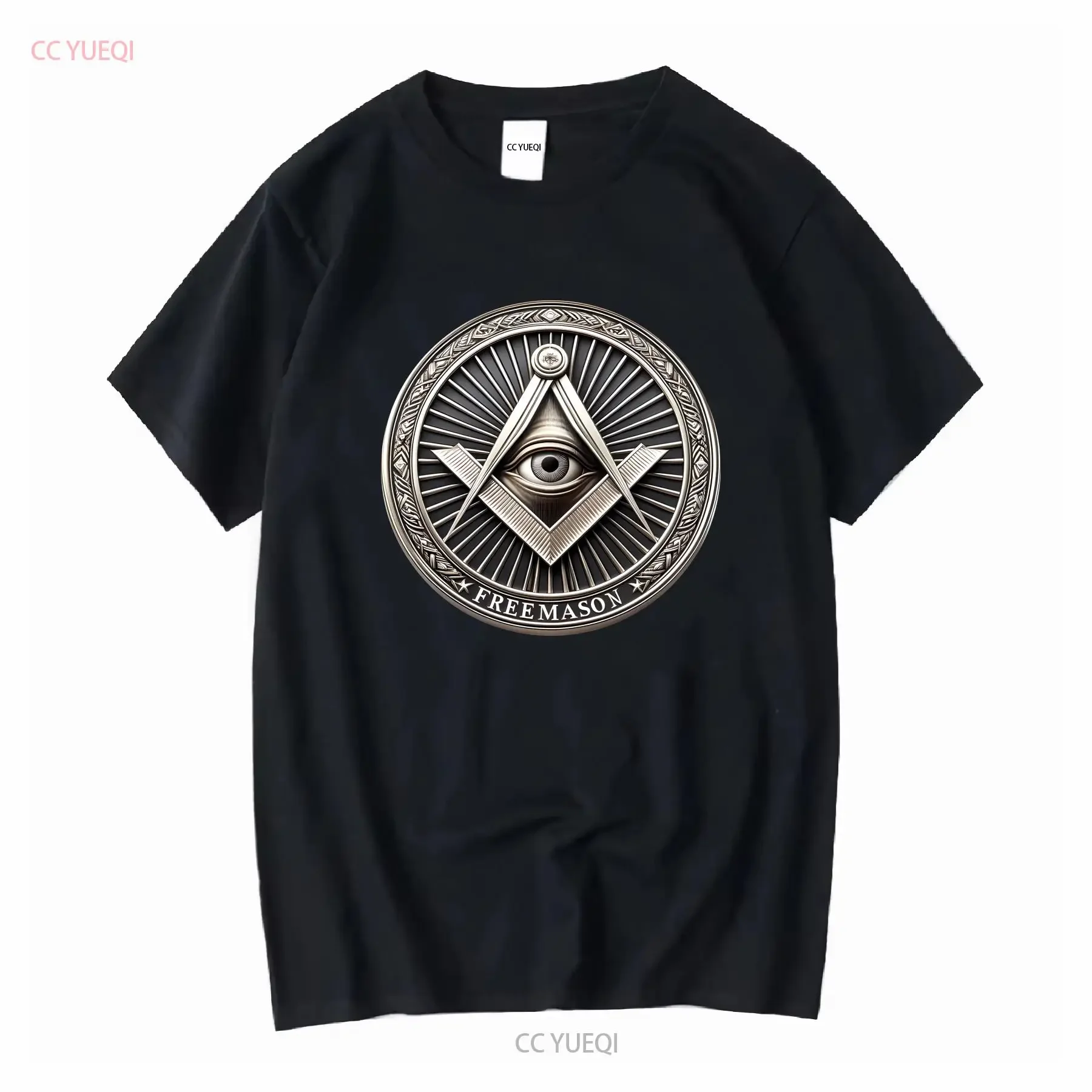 Masonic Freemason Illuminati Symbol All Seeing Eye T Shirt vintage Washed Versatile Casual Comfortable Top For Everyday Wear