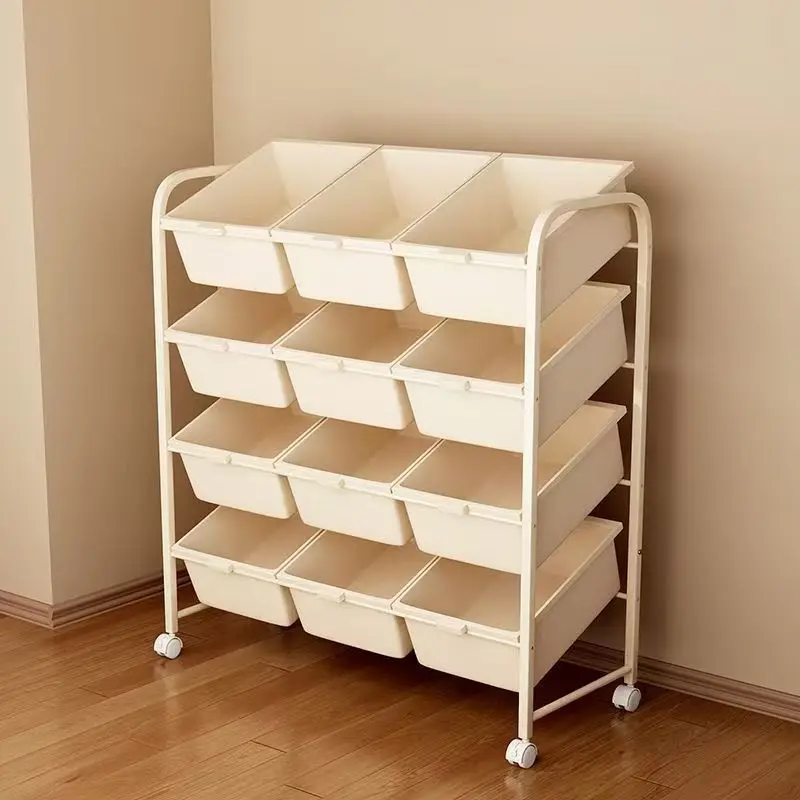 Toy storage shelf Children's book shelf Household painting books Floor storage shelf Mobile cart