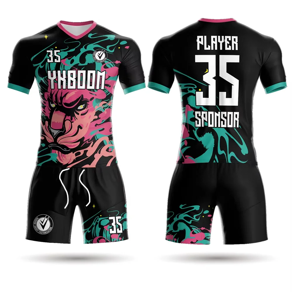 

2025 Summer Children's New Breathable Football Shirt V-Neck Quick-Drying Drawstring Oversized Men's And Women's Sports Set