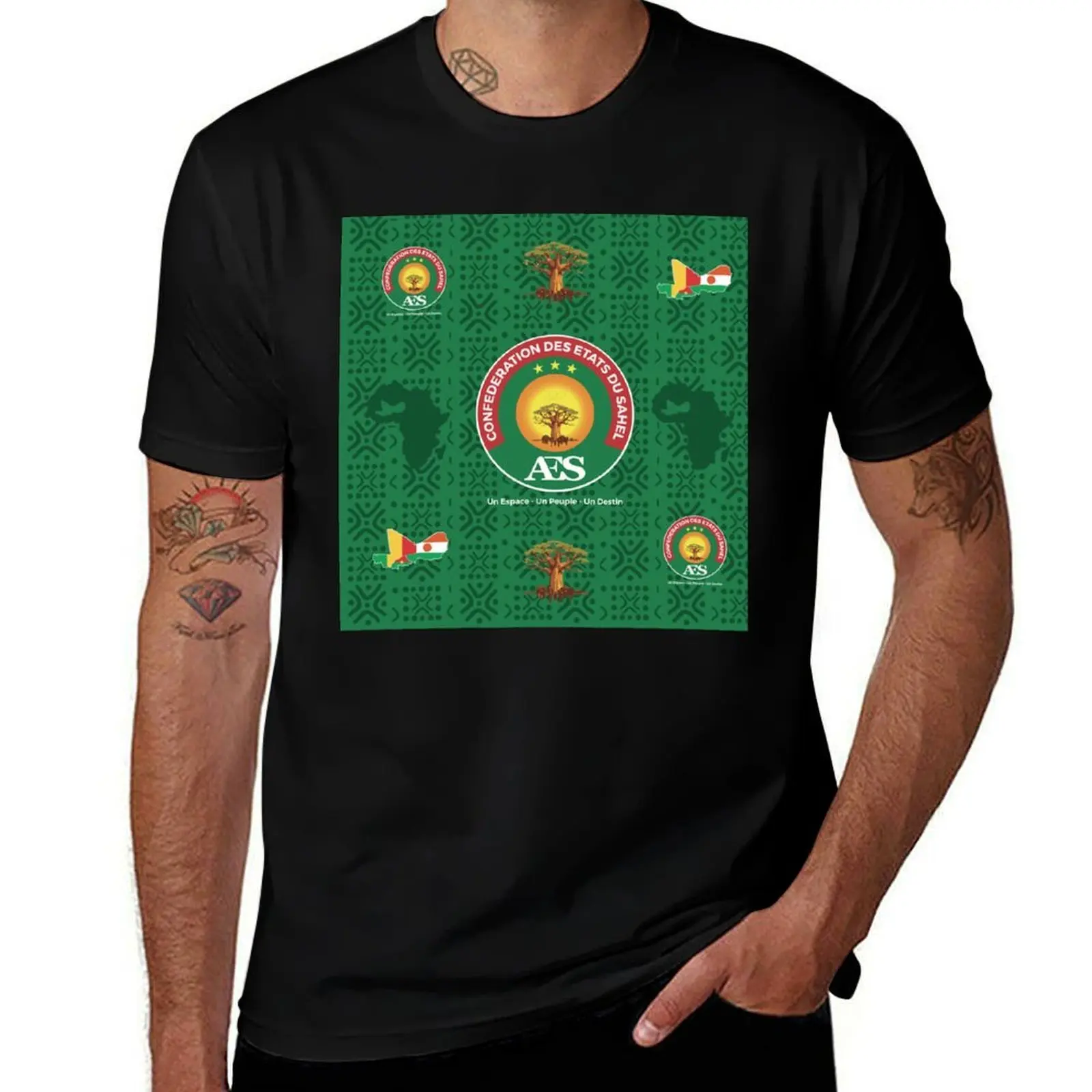 Confederation of Sahel States – AES T-Shirt Daily Work Short Sleeve Top
