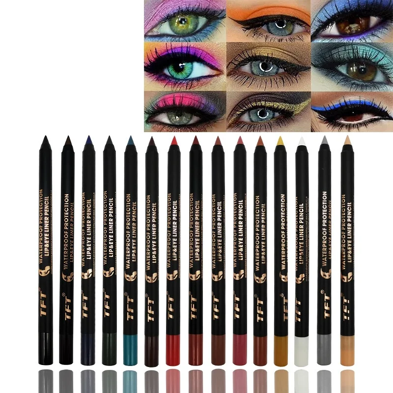 Long Lasting Eyeliner Pencil colorful Pigment Waterproof Blue White Color Gel Eye Liner Pen Makeup Eye Beauty Cosmetics