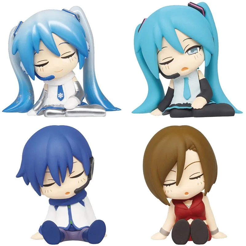 4Pcs/set TAKARA TOMY Gashapon Shoulder Against Shoulder Series Hatsune Miku Character Modeling Decorations 02 Model Toys Gift