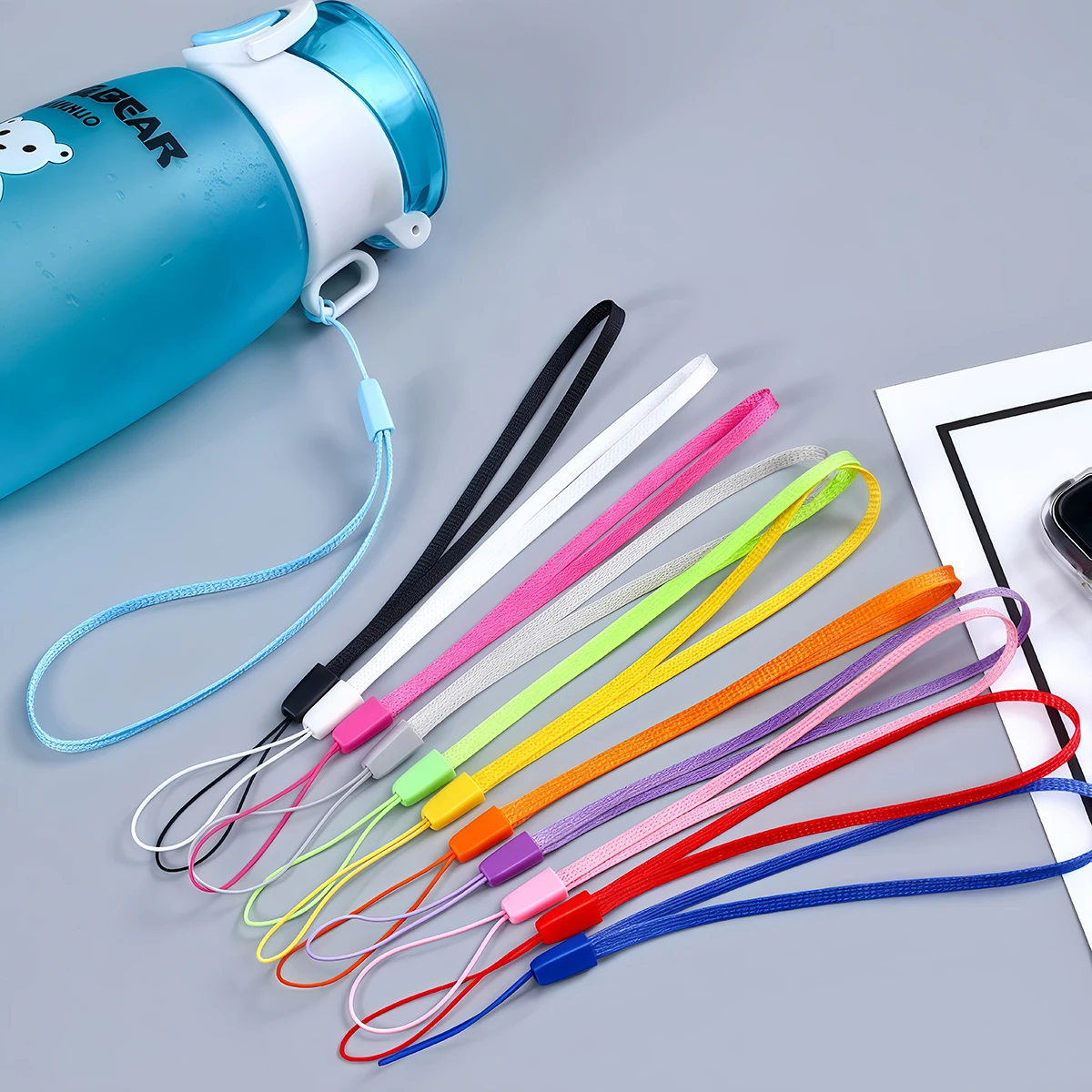 10-30 Stück Nylon-Lanyard Handgelenkband Kabelhalter für Schlüsselanhänger, Kamera, Selfie-Stick, Handy, USB-Stick, Universelles Seilzubehör – Detail 6