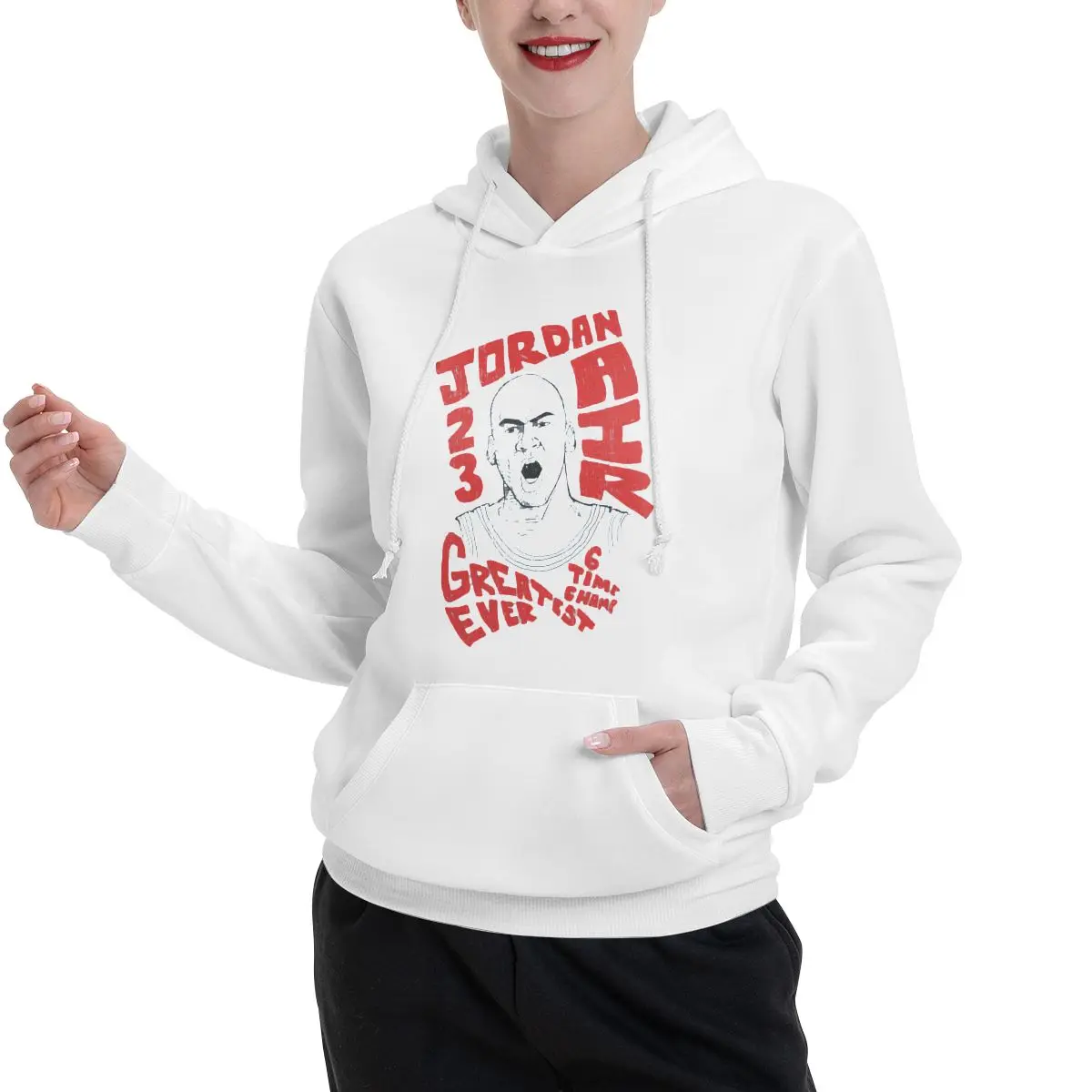 Sudadera con capucha de terciopelo para parejas, suéter Sexy con capucha de cuerda, estrellas divertidas, Bulls, Michael y Jordans, Flying Chicago 23