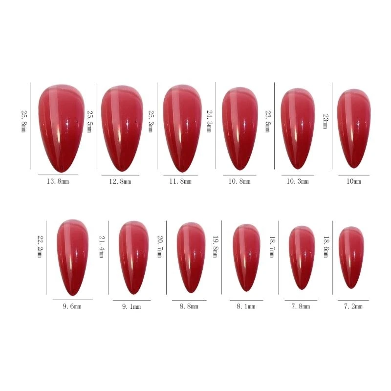 

G99E 24 Color Square Press on Kits Colored Straight Fake Nails Full Cover