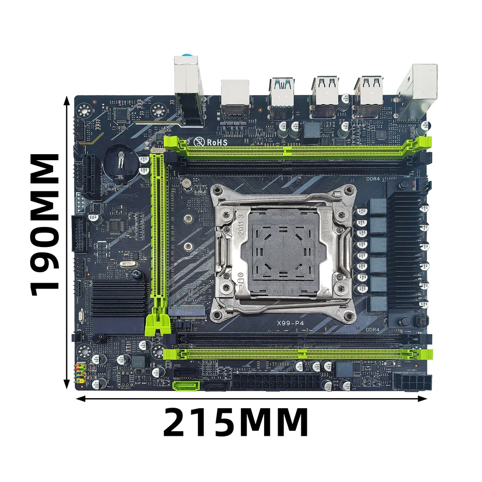 ZSUS X99 P4 Motherboard Set Kit With Intel LGA2011-3 Xeon E5 2630