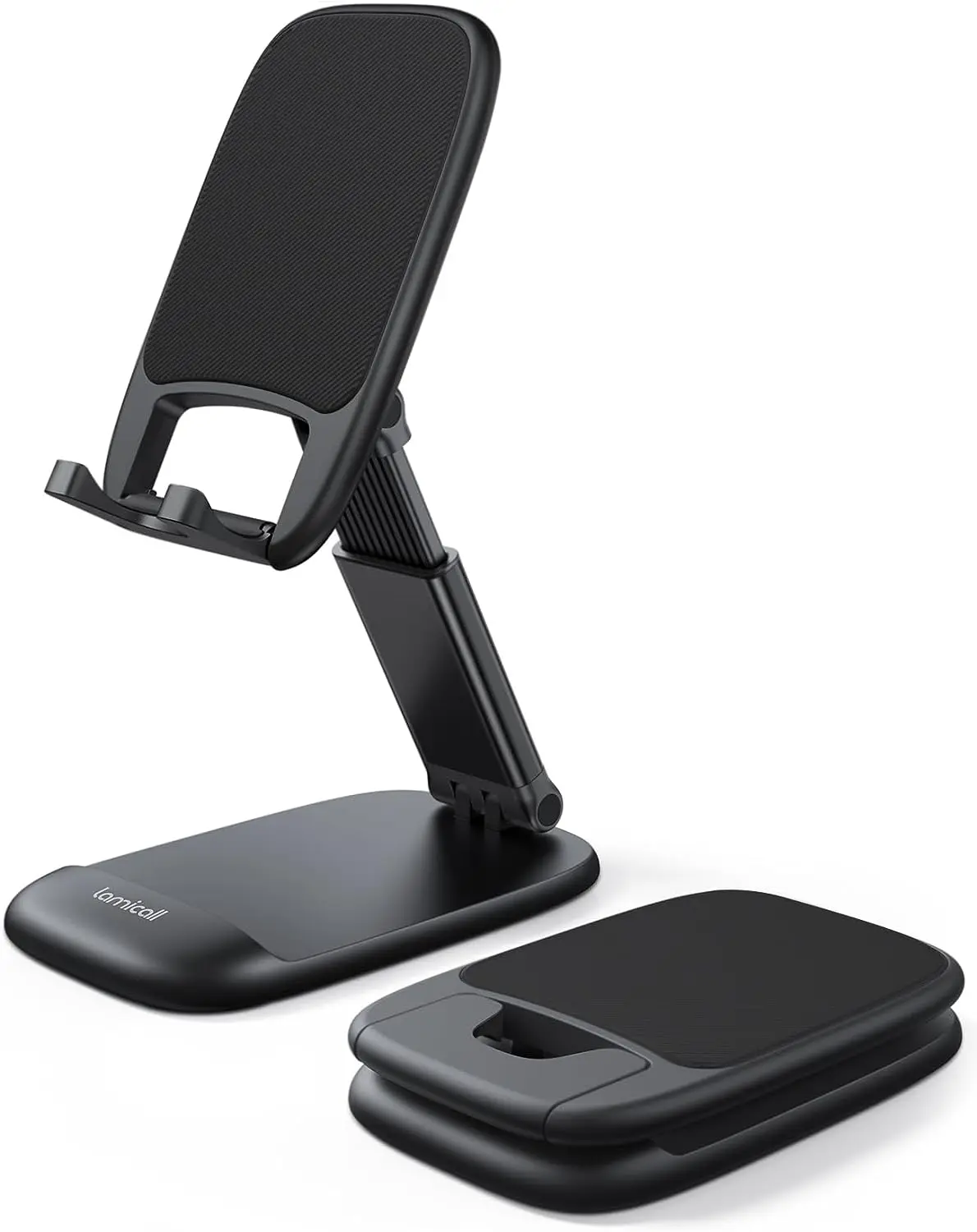 

Foldable Phone Stand for Desk, Height Adjustable Cell Phone Holder Portable Cellphone Cradle Desktop Dock for iPhone 15 Pro Max