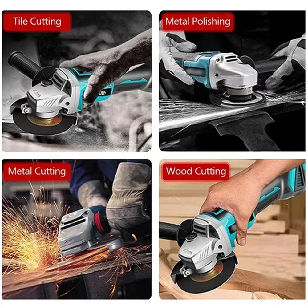 Makita DGA404 18V Brushless Angle Grinder 100/125mm 4-Gear Polishing Machine Industrial Cutting Power Tool,DIY tools for home