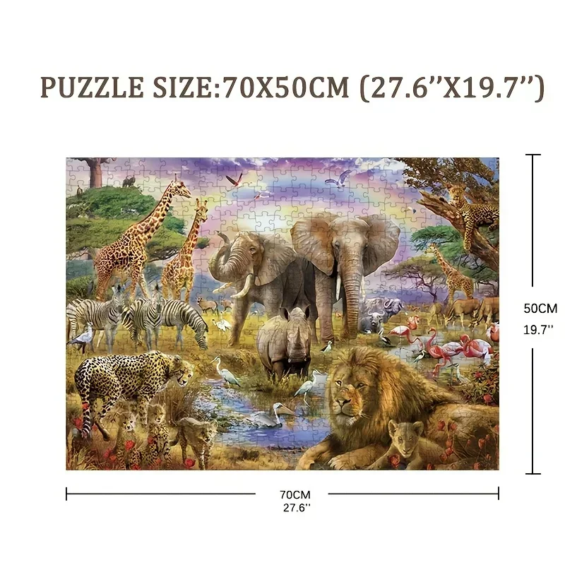 

Large 70x50cm 1000 Piece Jigsaw Puzzle Wildlife Animals Theme for Adults And Family Educational Brain Teaser Family Activities