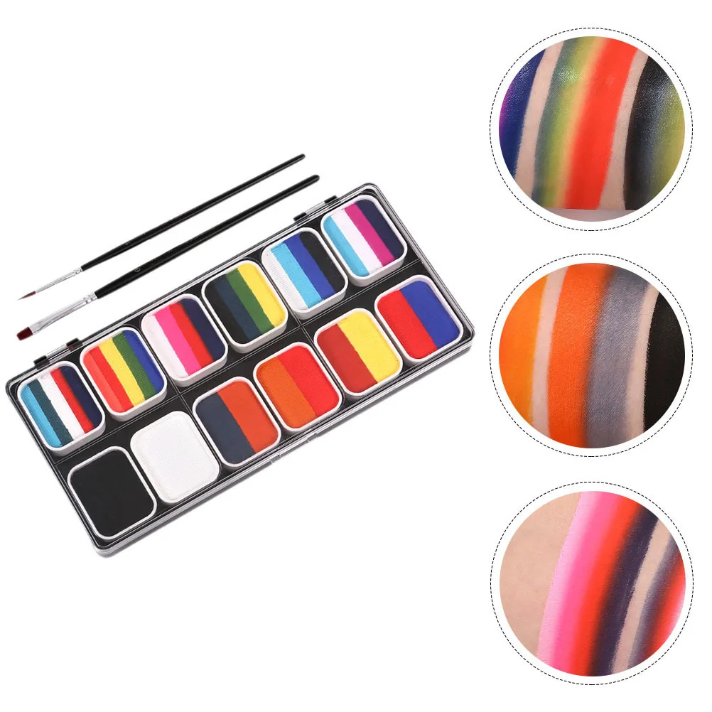 

1 set 1 Set Face Paint Kit Colorful Body Paint For Adults Festival Halloween Cosplay Party Portable Palette Water Activated
