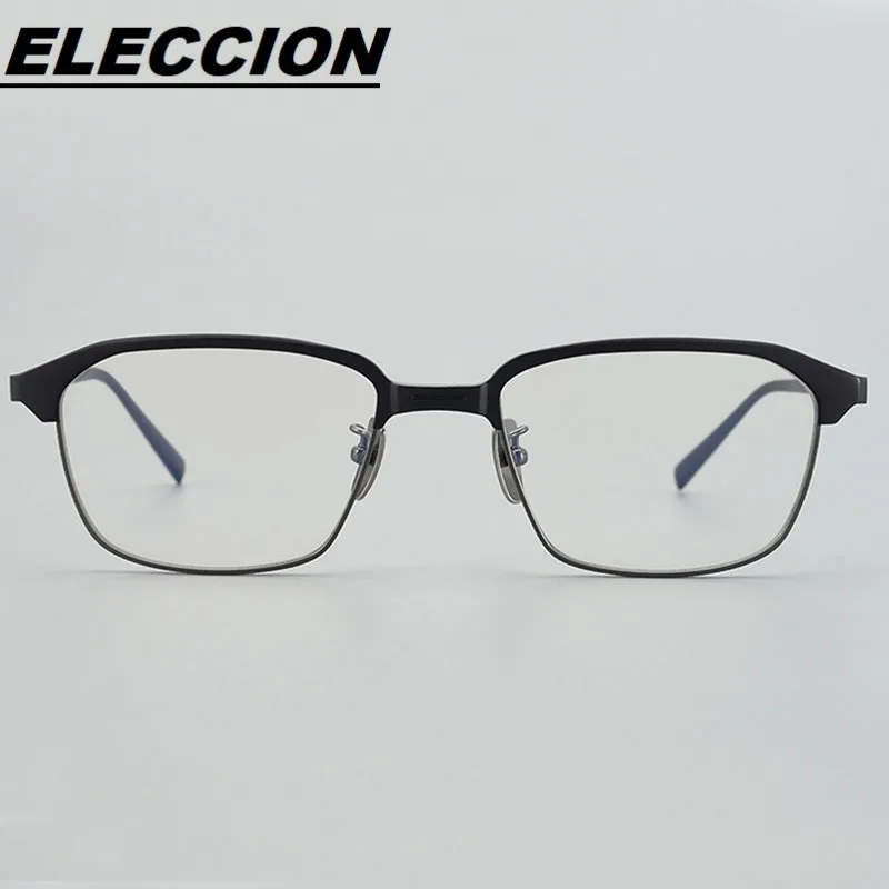 Luxury Brand Eyeglasses New Plus Size Optics Frame Glasses Men Titanium Full Rim Myopia Eyewear Prescription Eyeglass DRX-2024