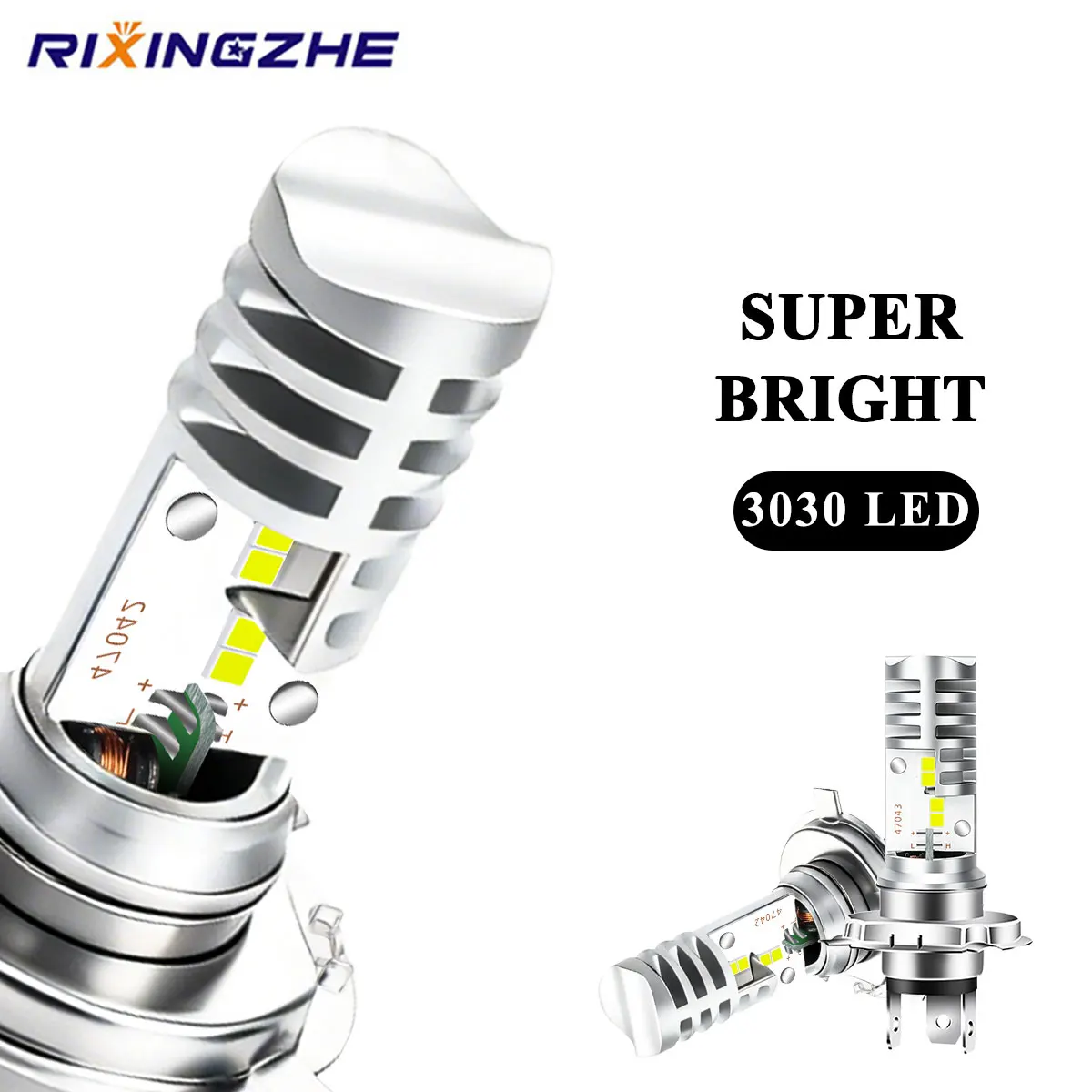 1pc H4 LED Motorcycle Headlight Bulb 8SMD 3030 Chips Super Bright DRL Daytime Running Lamp Motorbike High Low Beam Head Lamp