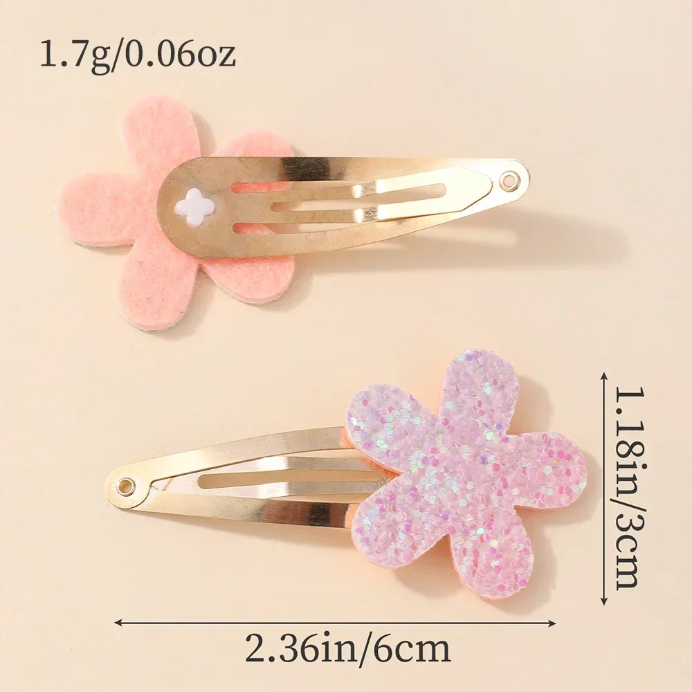 16 Teile/satz Nette Glitter Regenbogen Herz Stern BB Handgemachte Haar Clips für Mädchen Handgemachte Haarnadeln Barrettes Kopfbedeckung Haar Zubehör