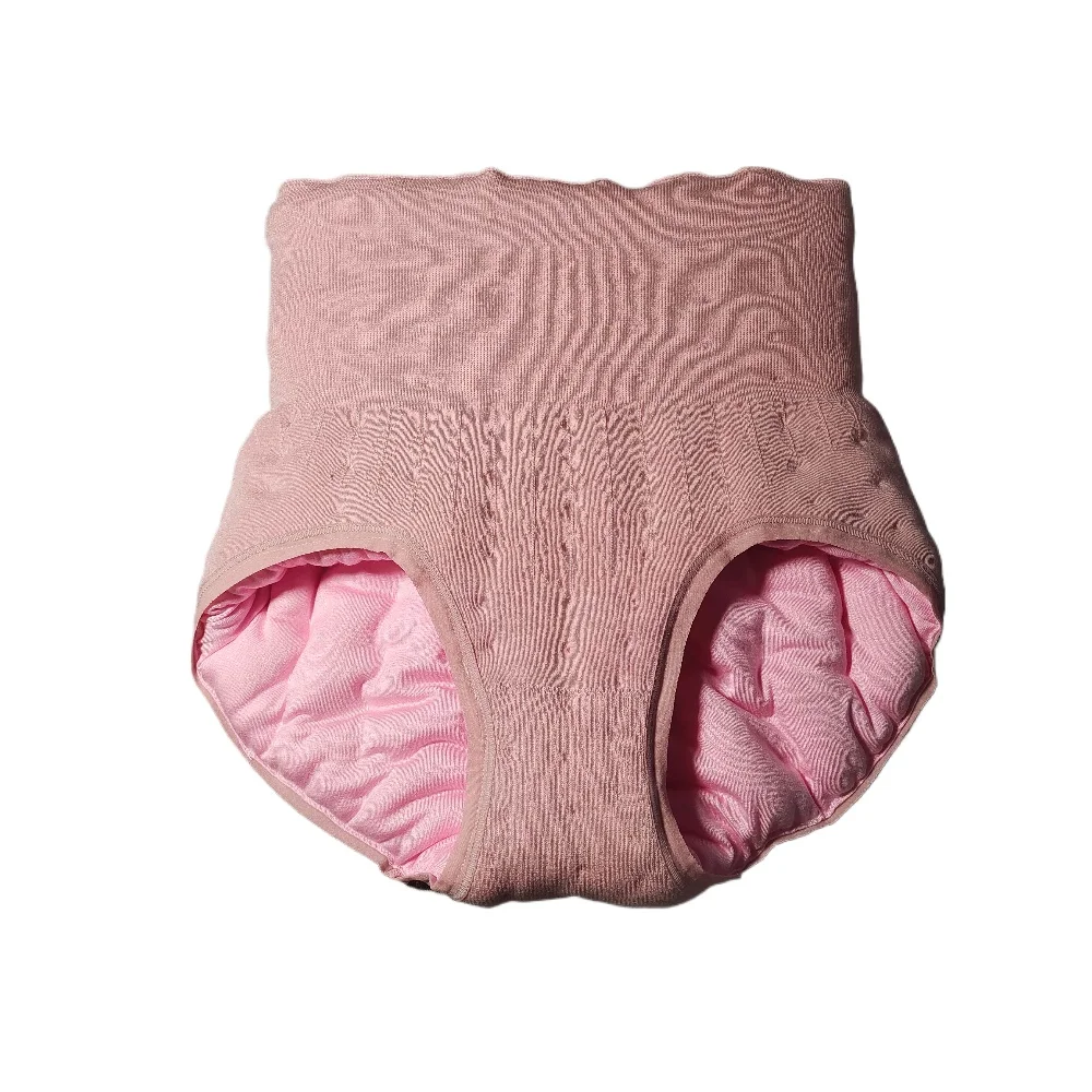 

Нижнее белье ручной работы с хлопковой подкладкой и высокой талией для контроля живота, теплые эластичные зимние термотрусики для женщин