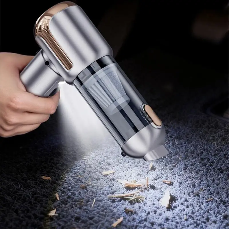 

Compacts ABS Portable Vacuum Cleaner with Fast Charging Long Battery Life Multiple Attachments for Automotive Cleaning D7YA