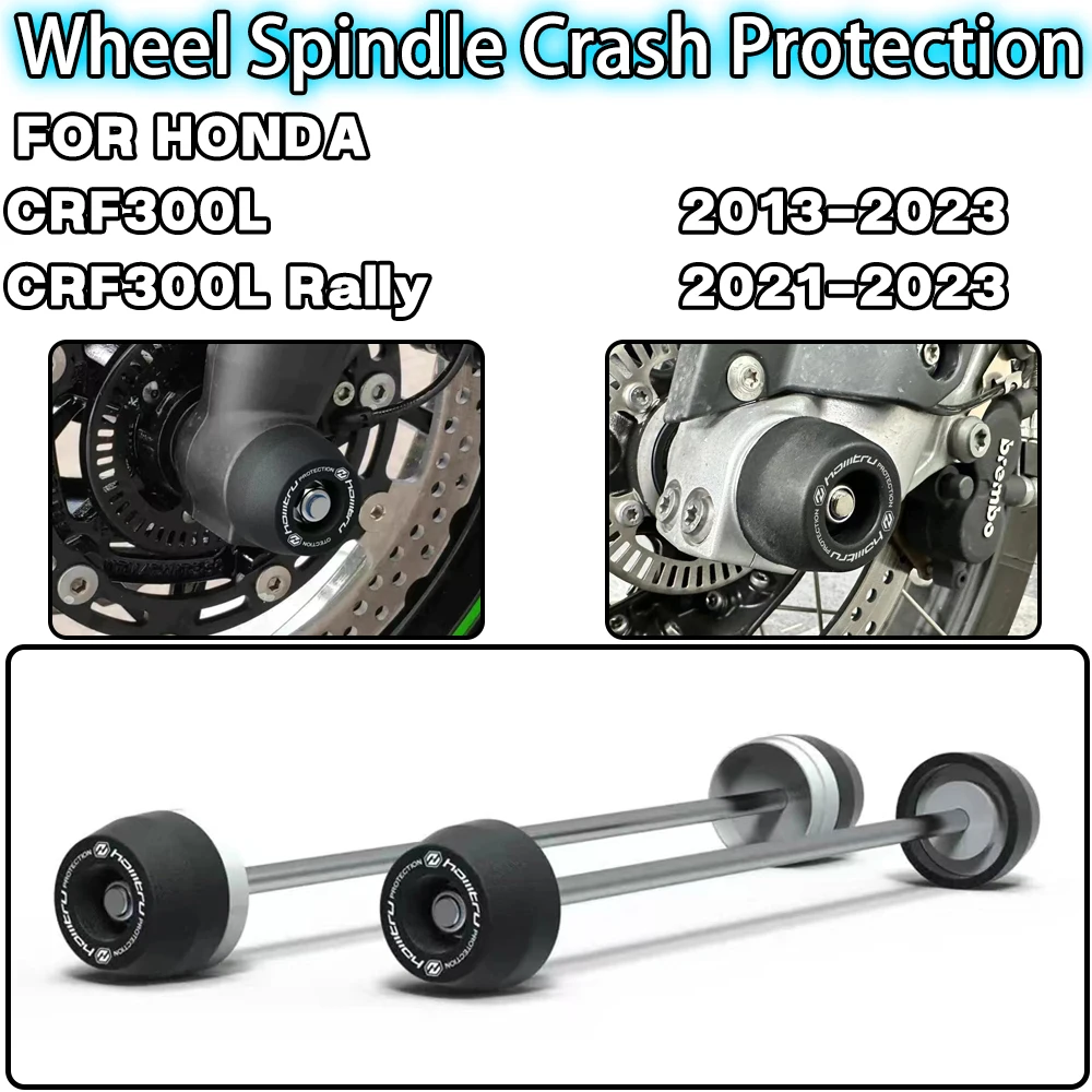 For Honda CRF300L CRF300 Rally 2021 2022 2023  Motorcycle accessories Front Rear Wheel Spindle Crash Protection