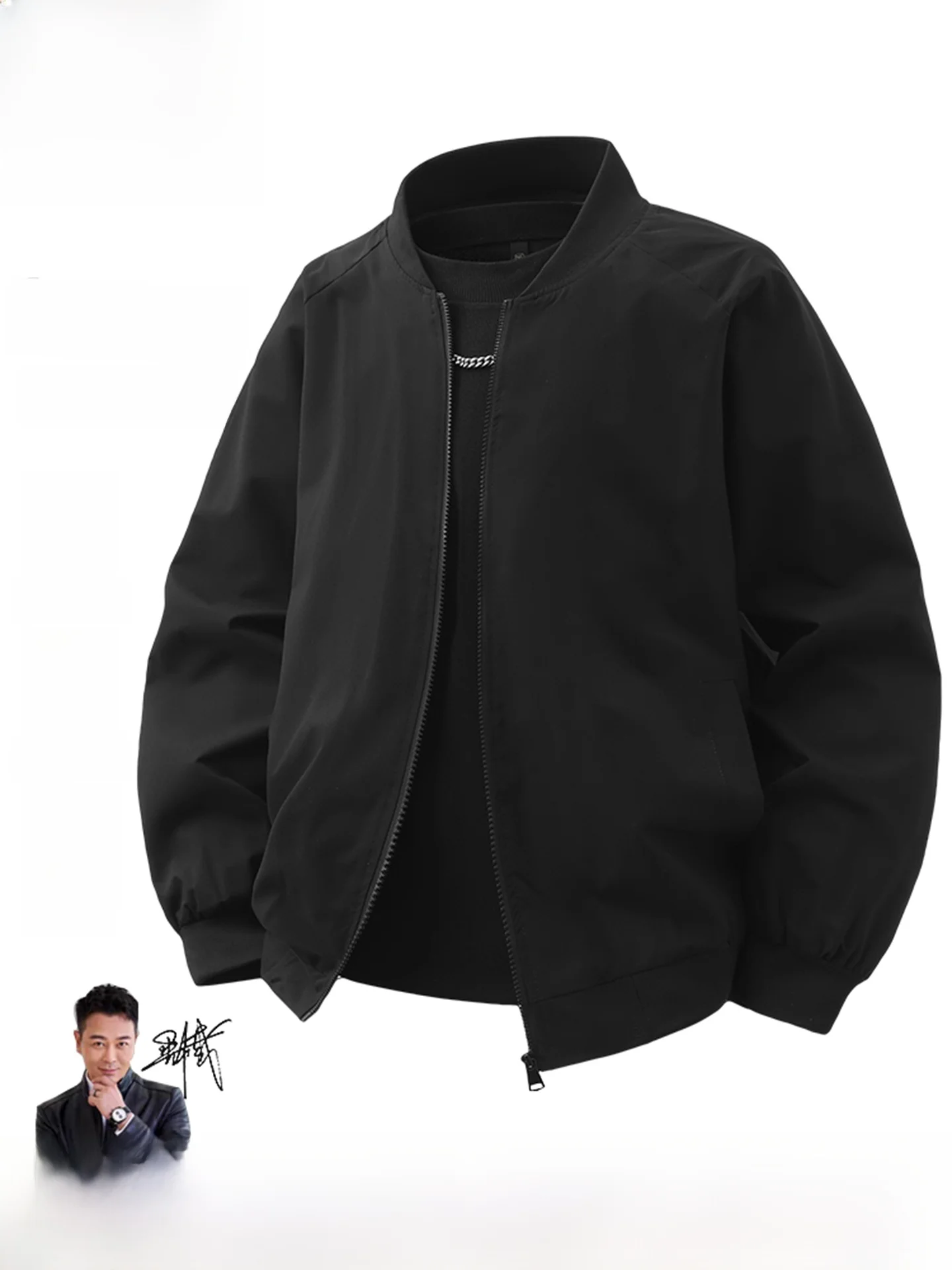 

TUCANO 2025 Spring Autumn Men's Casual Stand Collar Windproof Jaet Pilot Sle Baseball Coat Polyester Fiber Long Sve