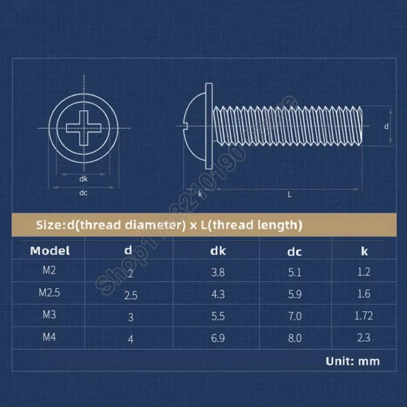 50/100/300 قطعة M2 M2.5 M3 M4 M5 صغيرة صغيرة سوداء الكربون الصلب الصليب فيليبس عموم رأس مستدير مع غسالة طوق وسادة مسامير البراغي