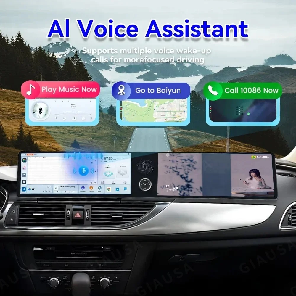 

Интерakcja с двойным экраном Android для Audi A6 A6L 2013 ~ 2018 Автомобильный радиоприемник Мультимедийная GPS-навигация Видео Стерео HD-экран Головное устройство