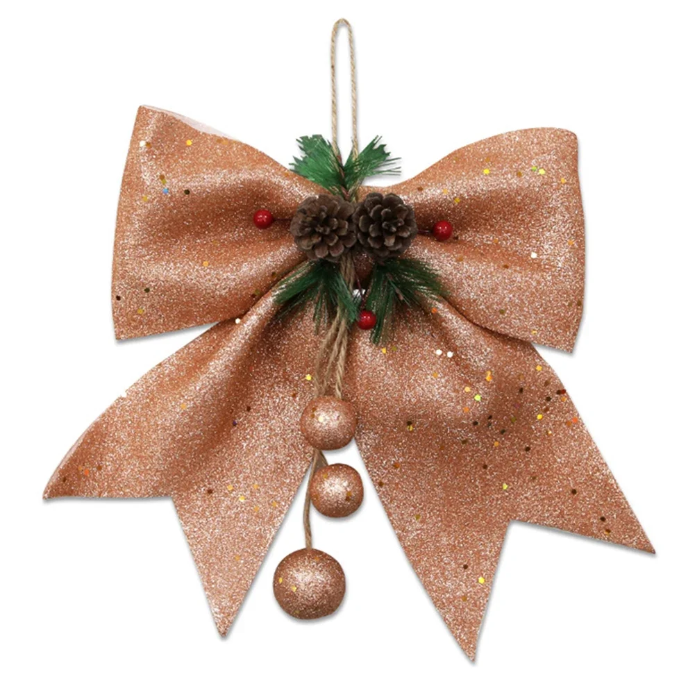 Good Shape Christmas Bow Decorations Holiday Bow Decorations Decorative Effect Generous Size High-Quality Materials