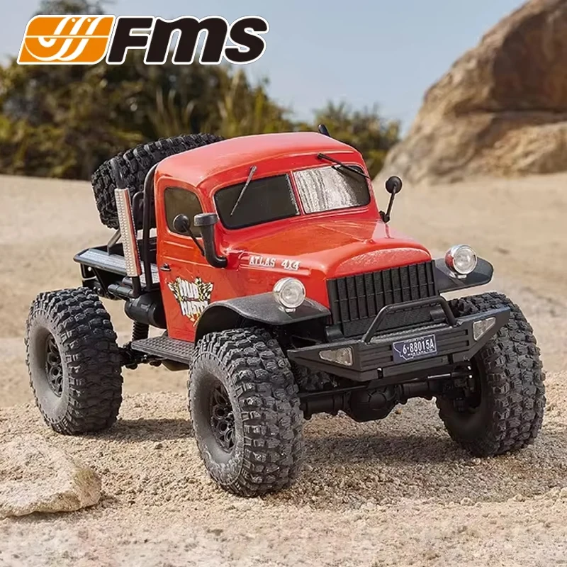 FMS 1/10 Scale Atlas RS RC Crawler 4x4 Four Wheel Drive Off Road Truck Model Bullfighter Remote Control Adult Climbing Car Toy