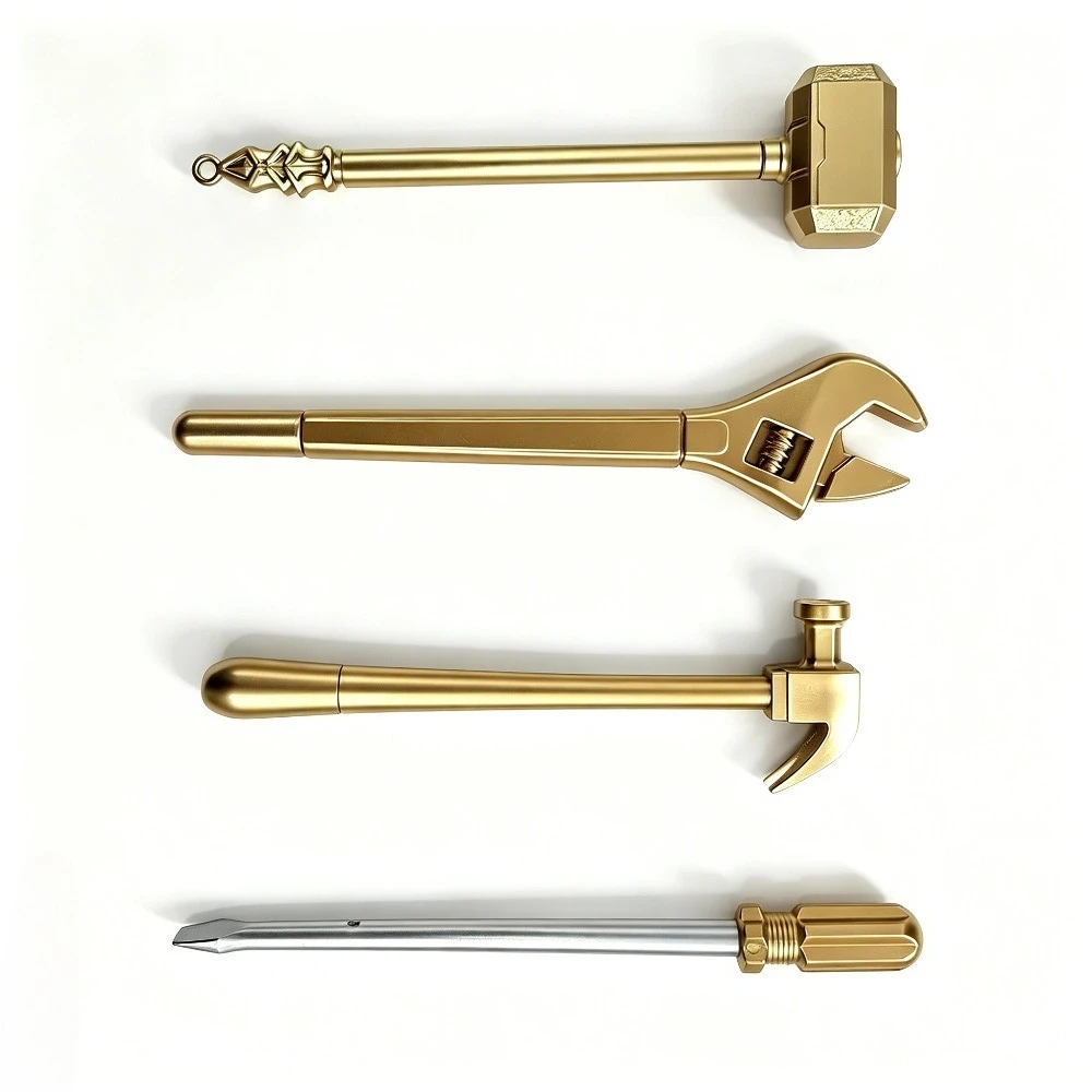 Hammer Screwdriver Shaped Neutral Pen; School, Office, Smooth Writing; Holiday Gifts Gift Selection Party Exchange