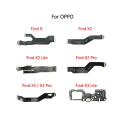 USB-порт для зарядки док-станции, разъем, разъем, гибкий кабель для OPPO Find X X2 Lite X3 Pro, модуль зарядной платы