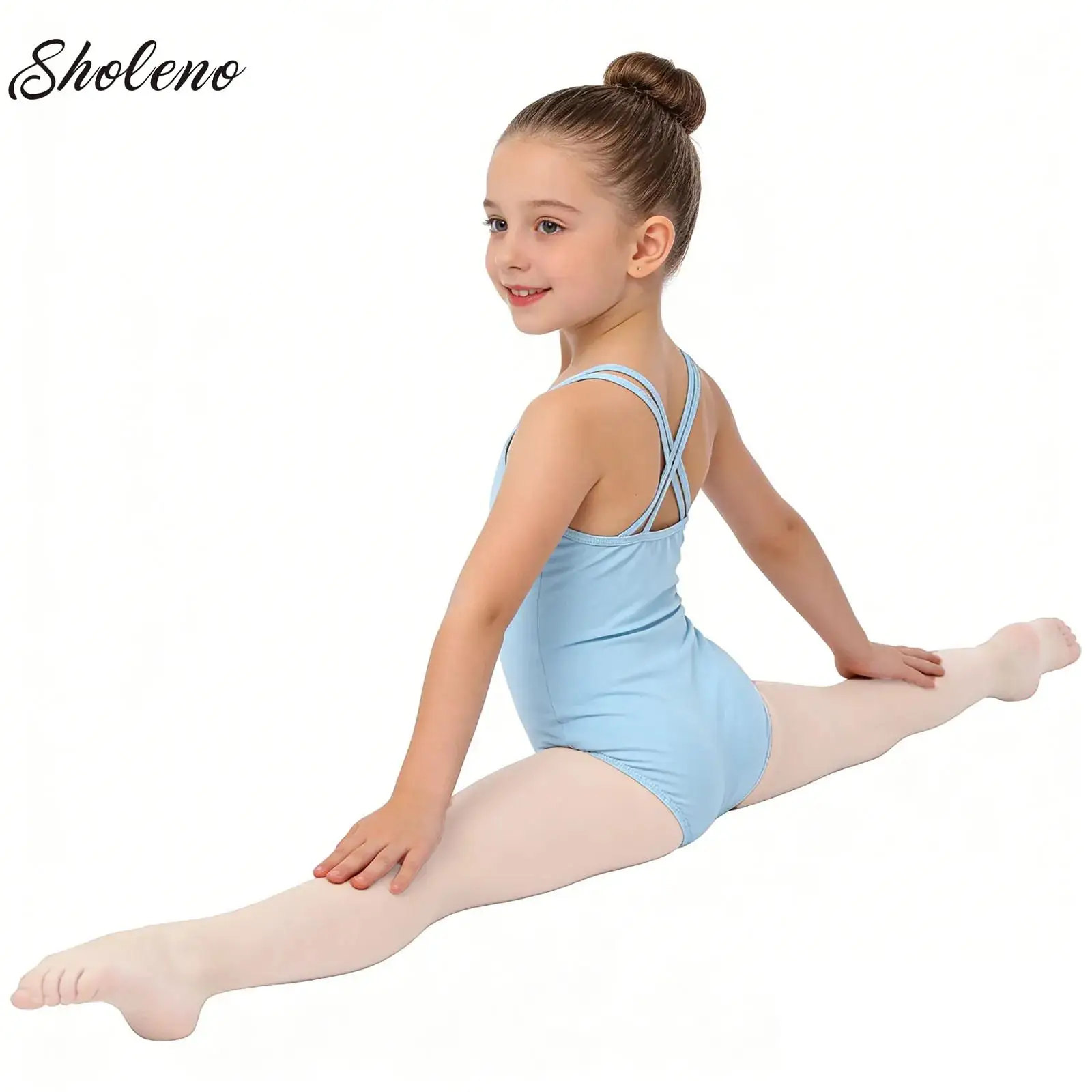 

Girls Ballet Dance Leotards Basic Gymnastics Cotton Dance Bodysuits Kids Children Sleeveless Ballerina Practice Costumes