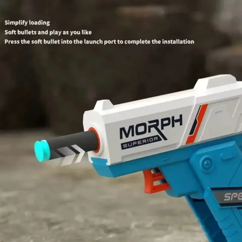 Mini lanceur de balles souples, pistolet jouet, chargement manuel, soulagement du Stress, tir, relaxation, cadeau d'anniversaire en plein air pour garçon et adulte