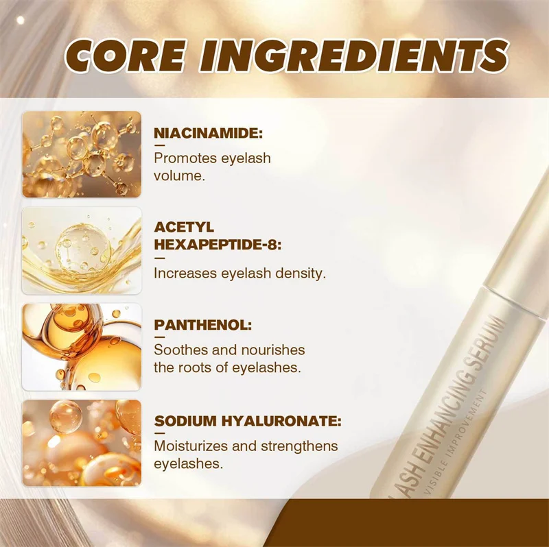 Siero per la crescita rapida delle ciglia 7 giorni Potenziatore naturale delle ciglia Più lungo Più pieno Più spesso Curling Lash Trattamento Prodotti per la cura degli occhi Trucco