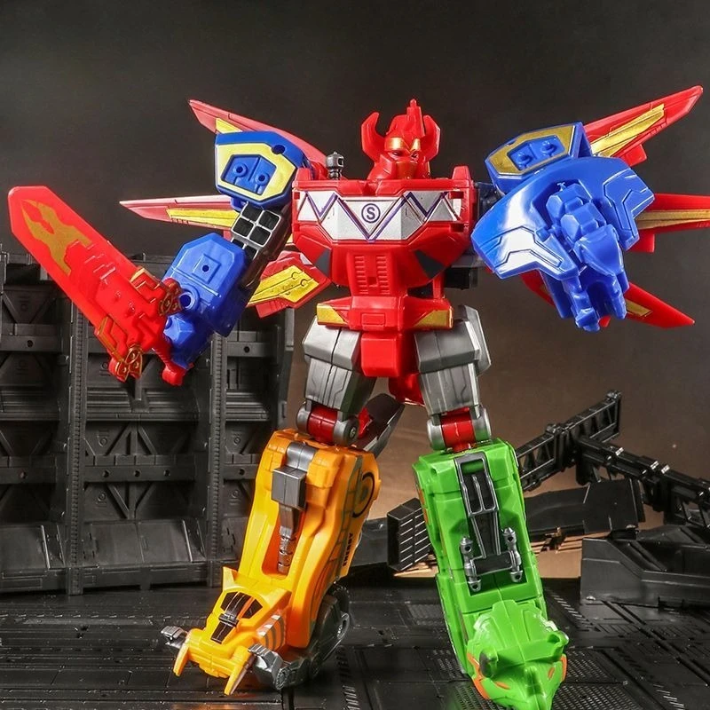 

Transforming Robot Beast Warriors 5 in 1 Manual Assembly DIY Toys Deformation Action - Toy Figures Plastic Education Toys Gift