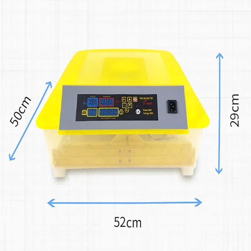 56 Egg Incubator Fully Automatic Farm Temperature Display Poultry Hatching Machiner Chicken Quail Brooder