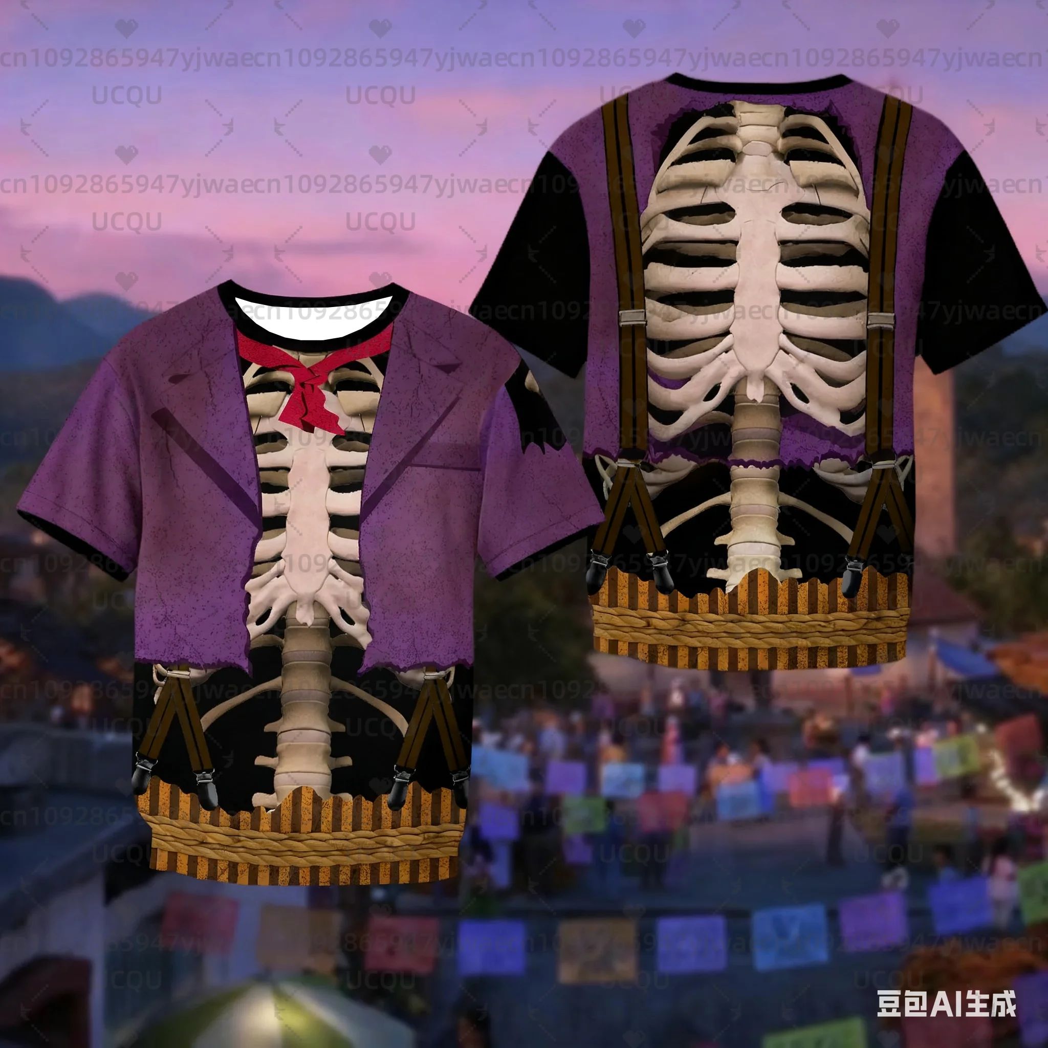 كوكو هيكتور زي فيلم الرسوم المتحركة تي شيرت رجالي ملابس الهالوين التأثيرية الخريف موضة كرة القدم جيرسي البلوفرات #3